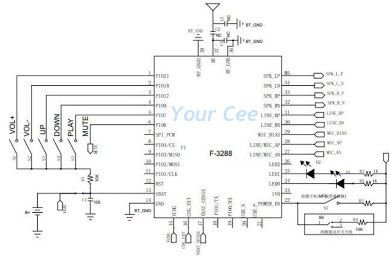 New Arrival Bluetooth 4.0 Stereo Audio Module Control Chip ... wiring aac switch 
