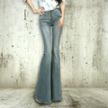 2016 Korean New Fashion Woman Jeans Spring and Summer Stretch High Waist Slim Hip Wide Leg