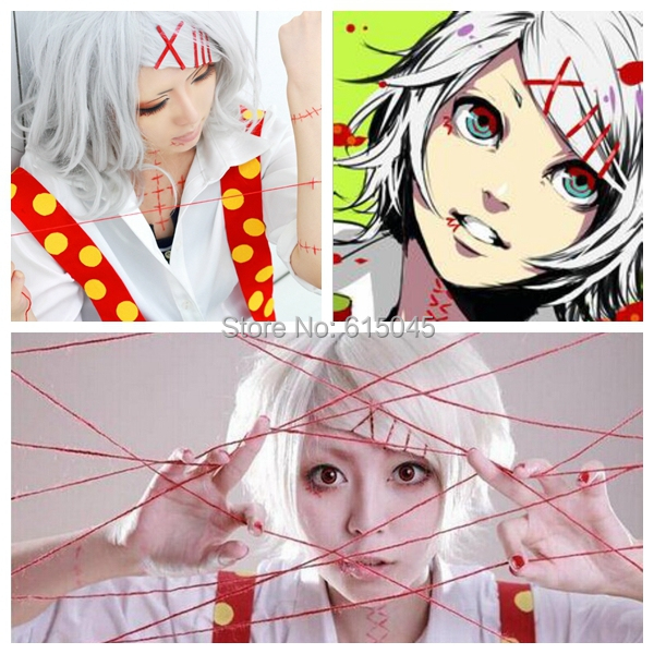 Free Shipping Tokyo Ghoul Juzo Suzuya Rei Silver White