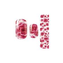 2015 best quality nail sticker red rose and Snowflake photos design fingers stickers decals beautiful and