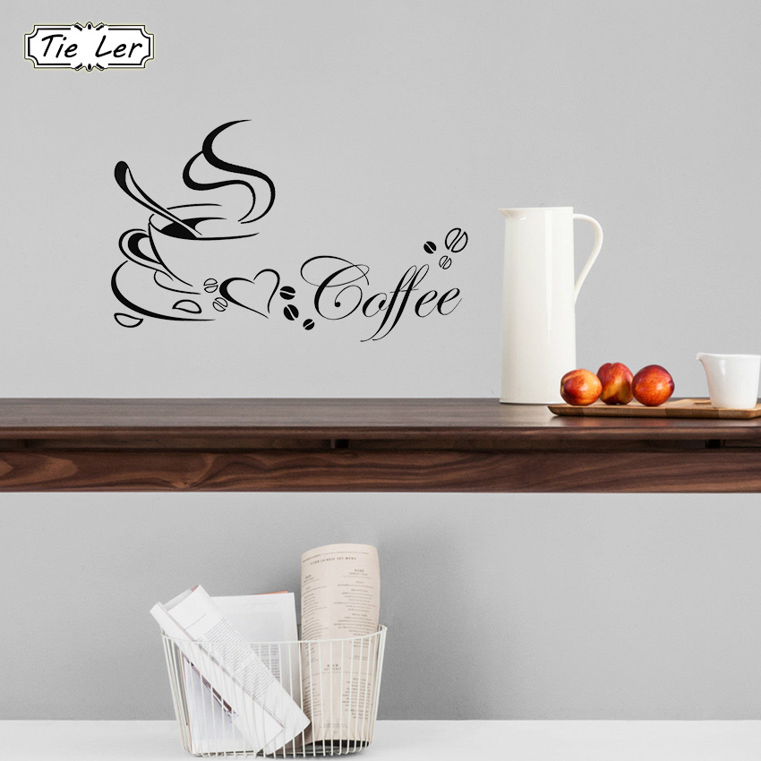 tie ler new arrival beautiful design coffee cups cafe tea wall stickers art decal kitchen restaurant pub decor - Designer Wall Stickers tie ler new arrival beautiful design coffee cups cafe tea wall stickers art decal kitchen restaurant pub decor - Designer Wall Stickers