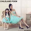 Mom And Daughter Gown dress 2016 mother daughter dresses party wedding princess girls dress matching mother