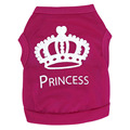 Rose Pink Princess Pup Dog Cat Pet T Shirt Vest Clothes Top Polo Outfit Summer Dress