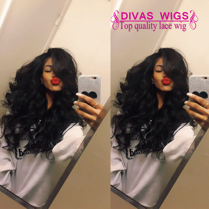 Image of Cheap Sale Body Wave Wigs Synthetic Lace Front Wigs/None Lace Wigs Black Heat Resistant Brazilian Hair Wigs For Black Women