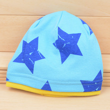 2016 New Design Children Boy and Girl Beautiful Star Cap Cotton Knitted Baby Infant Hat Hood