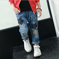 Hurave Boys Jeans Children s clothing Spring 2017 New Denim Jeans Partchwork FIve Stars Hot Selling
