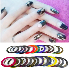 30pcs Mixed Colors Rolls Striping Tape Line Nail Art Tips Decoration Sticker 2IQX