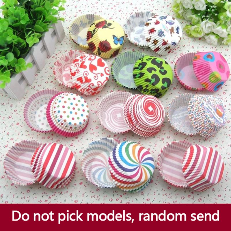Send Randomly 100 PCS paper tray Cake Cup Liners B...