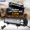 Oslamp Tri row 16inch 216W CREE Chips LED Work Light Bar Offroad Driving Lamp Combo Beam