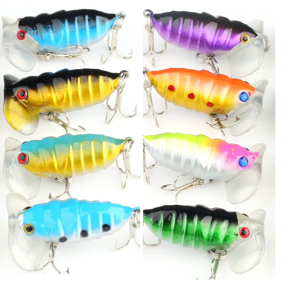 Image of 2016 Random Color Hot Sale New Promotions 1 Pcs Plastic Top water Insects Lure Fishing Bait Bass Crank Bait Hook 4cm 4.4g