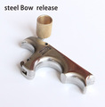 Free shipping stainless steel bow release aid for compound bow archery accessories Wrist clamp type hook