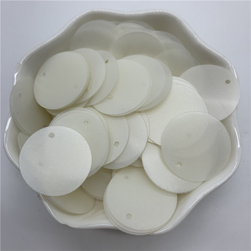 Description Picture 6 of item200pcs 20mm PVC Flat Round loose Sequins with 1 side hole Paillettes sewing Wedding Craft Accessories DIY Pendant Sequin Trim