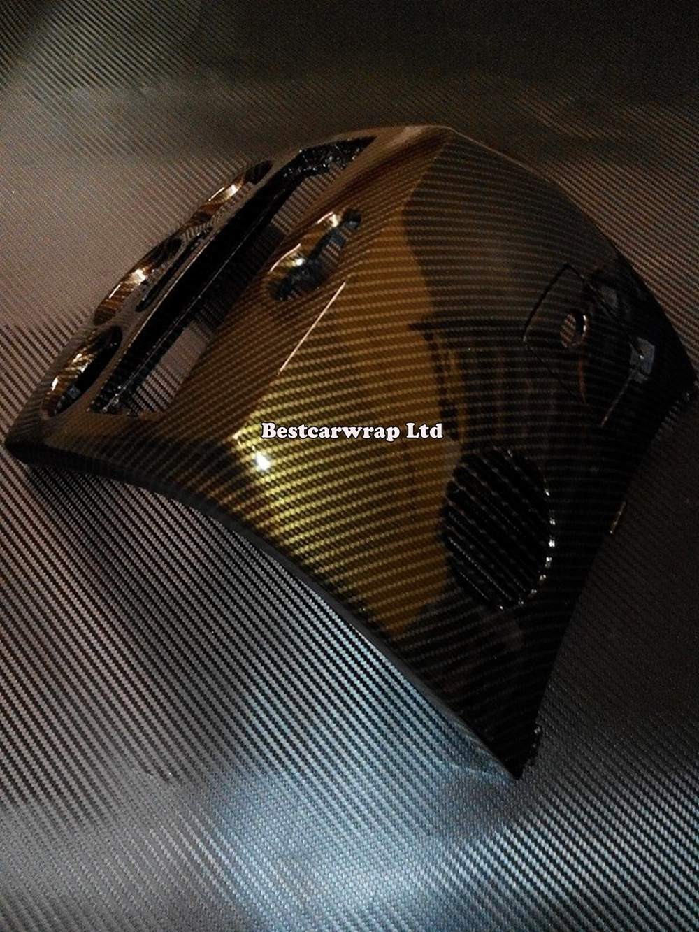 12" x 50" 2D High Gloss Carbon Fiber Vinyl For Car Auto Wrapping Film