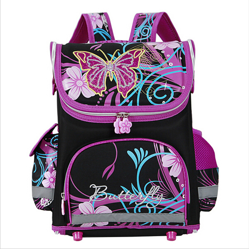 Image of Butterfly Girls School Bags Children Backpack Winx Monster High Primary Bookbag Orthopedic Princess Schoolbags Mochila Infantil