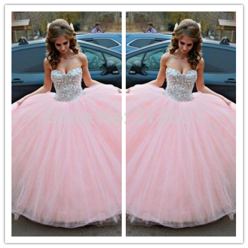 Sparkly Pink Wedding Dress