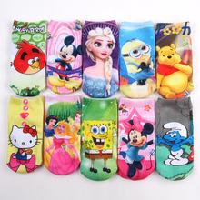 2016 Wholesale Free shipping 1 pairs high quality cotton cartoon children socks girls kid at factory prices cartoon socks BS08
