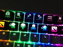 IKBC ABS R4 height Keycaps Key caps for backlight Backlit mechanical Gaming keyboard R4/ESC Translucent dota 2 cs zerg 5pcs/lot