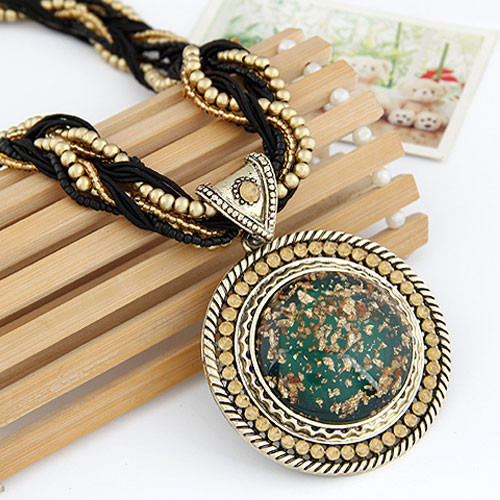  Fashion Vintage Resin beads Bohemian ethnic style choker Necklace Statement Jewelry for women 2014 PT24
