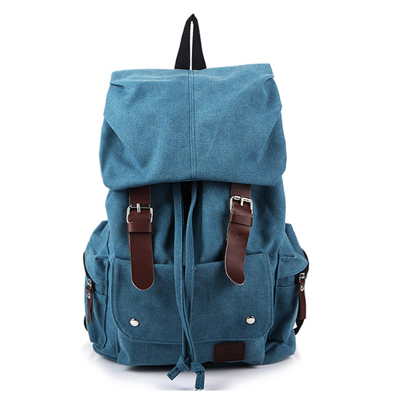 Image of Large Size High Quality Men and Women's Backpack Fashion School Bags Canvas Vintage Backpacks Men's Travel Bag Korean Style
