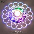 Dia20cm Modern Simple RGB Crystal Foyer Led Chandelier Creative Acrylic Corridor Led Ceiling Chandelier Porch Chandelier