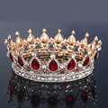 European Fashion brand baroque bride accessories Rhinestone tiara round Big crown Gem hair hoop accessories Wholesale
