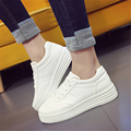 2017 spring new Korean leather small white shoes women with thick bottom students casual flat shoes