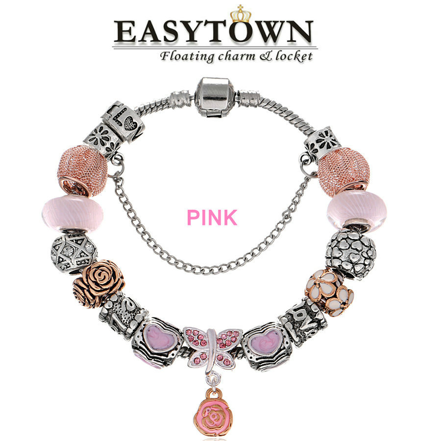 Whole New Pandora Charms Summer 2017 Brianna Crystal Statement Necklace 2017 Summer Style Jewelry Charm Rose Flower Beads