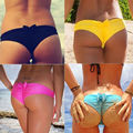 Hot Brazilian Swimsuit Bottoms 2016 Sexy Swimwear Women Mini Bow Thong Tanga Bikini Briefs Panties Underwear