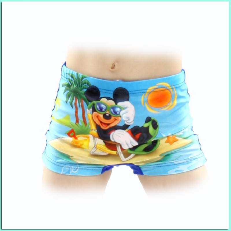2015 New Summer Diving Swim wear Trunk Cartoon Spiderman spongebob Baby Kid Child Boys swimming trunks