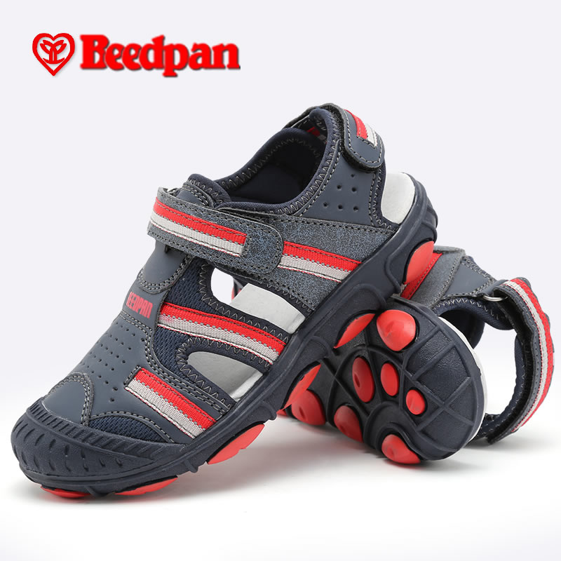 BEEDPAN 2016 New Genuine Leather Children sandals Kid Shoes boys sandal Breathable summer brand child sandale