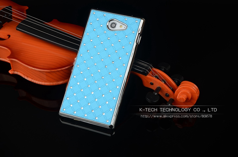 Shining Rhinestone Diamond Rubberized Matte Cover With Silver Chromed Skin Case For SONY XPERIA M2 Aqua S50h Mobile Phone Bags Shining Rhinestone Diamond Rubberized Matte Cover With Silver Chromed Skin Case For SONY XPERIA M2 Aqua S50h Mobile Phone Bags