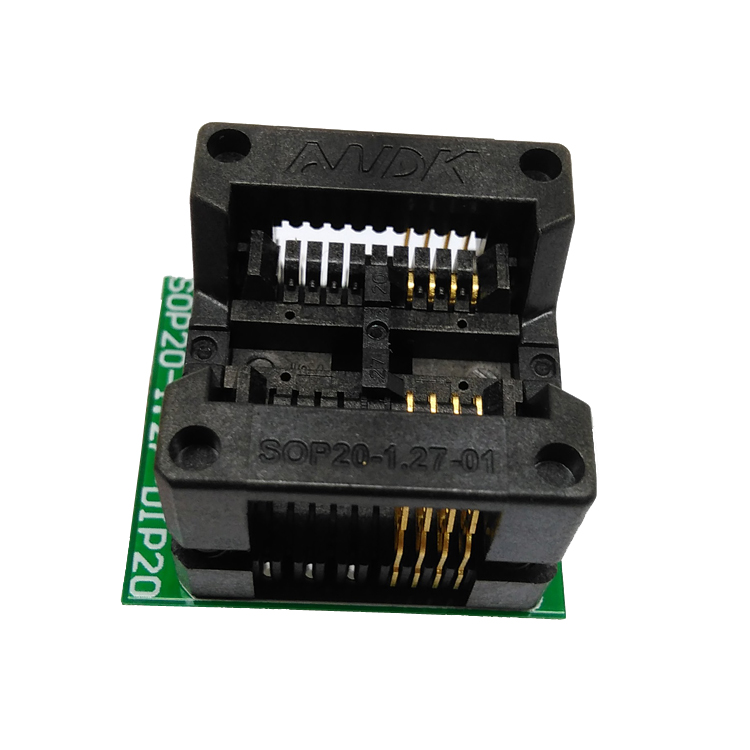 SOP8(20)-1.27 SOP8 SOIC8 SO8 Programming Socket Pin Pitch 1.27mm IC Body Width 5.4mm 209mil Test Socket Adapter Programmer