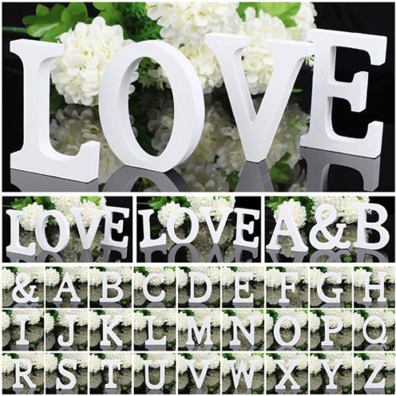 Image of Popular Wooden Letter Alphabet Word Wedding Party Home Decoration Free Shipping