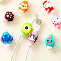 Cute Cartoon Cable Protector de cabo USB Cable Winder Cover Case For IPhone 5 5s 6