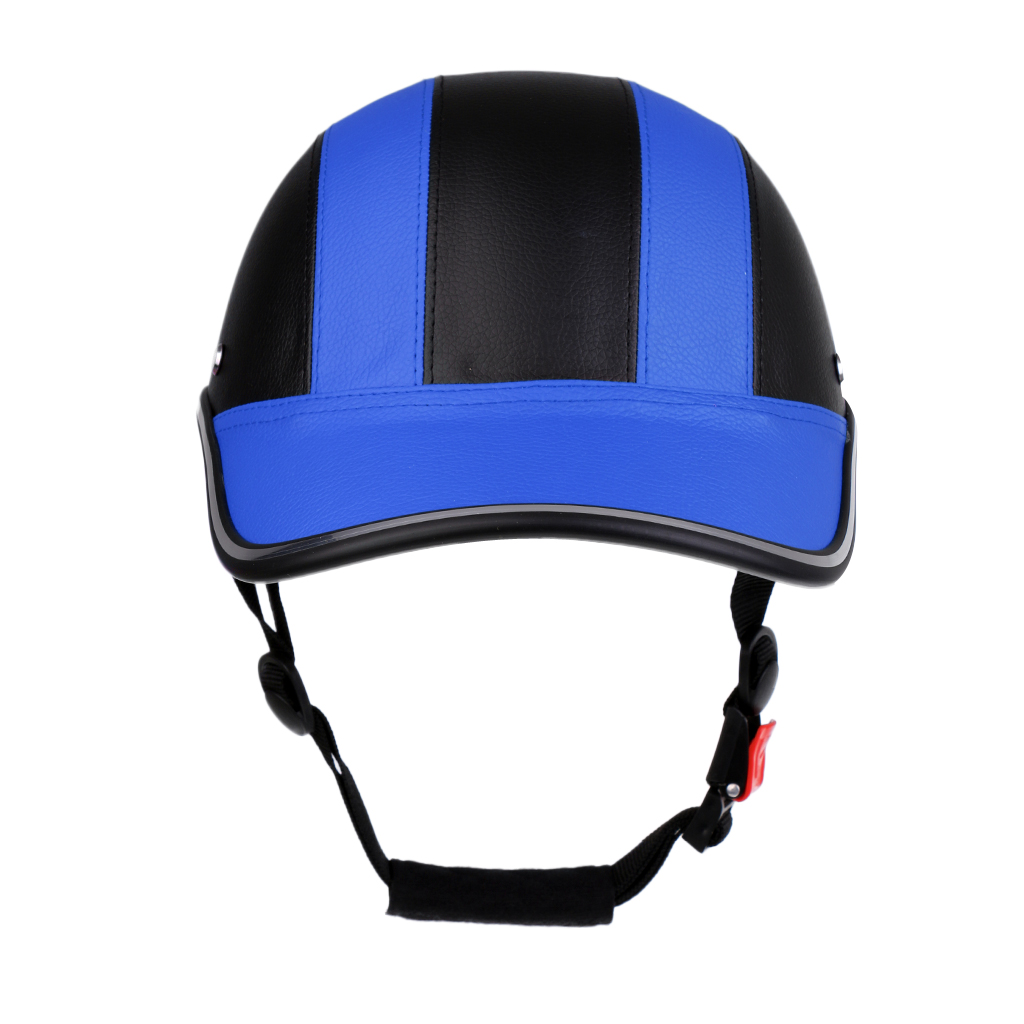 Ultra-light Cycling Helmet PU Baseball Cap Style Bike Motorcycle Visor Black 
