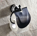 Free Shipping Wall Mounted Brass Toilet Paper Holder W cover Oil Rubbed Bronze Finished