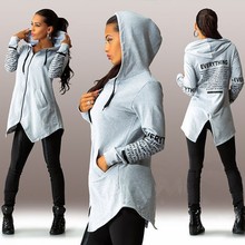 2015 autumn winter women Hoodies sweatshirts letter long-sleeved hooded Harajuku Plus Size Sportswear LJ1212M