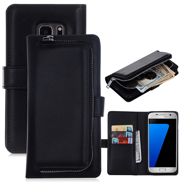 OneMinus Многофункциональный Бумажник Кожаный Чехол Для Samsung Galaxy S7 S7 край S5 Молния Кошелек Чехол Сумка Повелительницы Для S6 Note7
