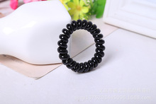 minimum order 5 2015 Hot sale black hair rope PLUS black telephone line hair ring rubber