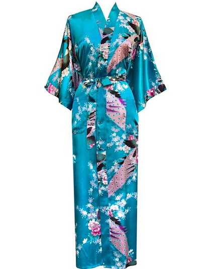 Plus Size S-XXXL Bathrobe With Belt Japanese Geisha Yukata Kimono Women Satin Robe Sexy Sleepwear Flower
