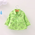 Baby Girl Trench 2016 Spring Fall Next Kids Outerwear Coats Girl Cotton Jacket solid DOT Hooded