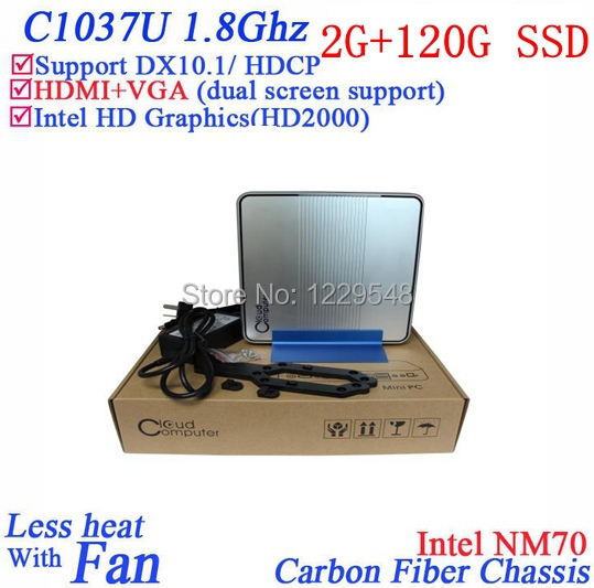 Promotional 2014 power pc with Intel Celeron 1037U dual core 1 8Ghz windows or linux 2G