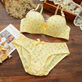 Teenage cotton bra set girls Underwear Small Young Girl Training Bra Shorts Student children training bra