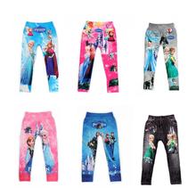 21 Styles Digital Printing Kids Pants Fashion Baby Cartoon Anna Elsa Pattern Leggings For Boy Girl