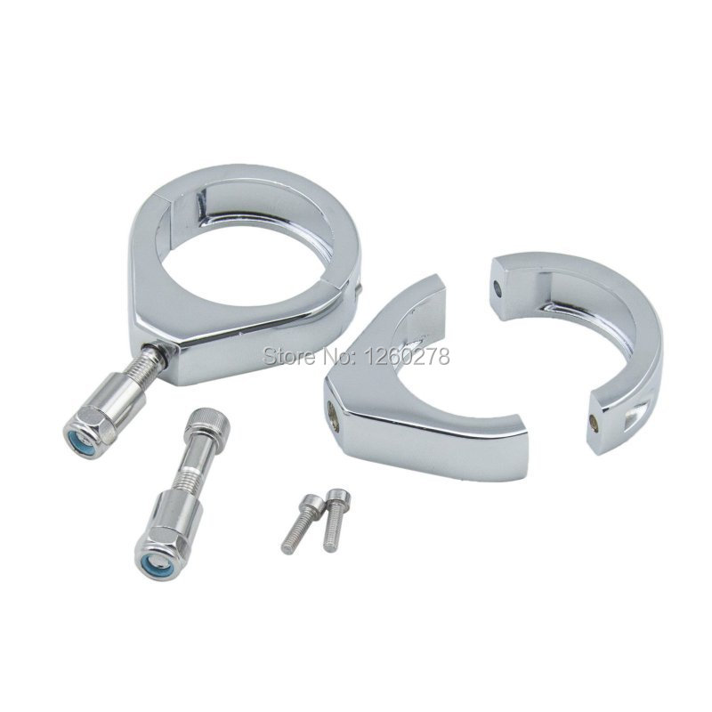 Motorcycle 39mm Chrome Fork Clamp Turn Signal Relocation Kit For Harley Sportster XL883 XLH883