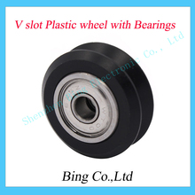 3D printer acs W type double W type V slot V slot Plastic wheel with Bearings passive wheel Openbuilds pulley 20 profile track
