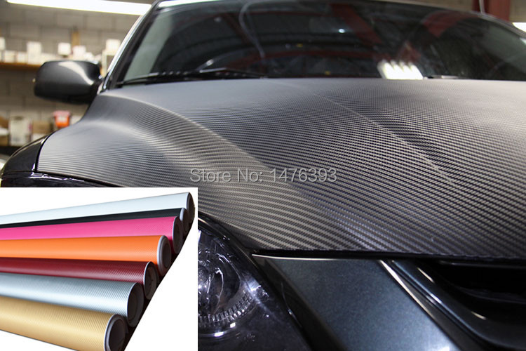 Image of 3 D texture CARBON Fiber Wrap Vinyl Decal Car cover Sticker sheet Twill decoration changing color film 12"x50" 30cmx127cm