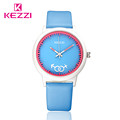 KEZZI New Fashion Women Watches Candy Color Leather Sweet Style Casual Quartz Wristwatches Ladies Girls Popular
