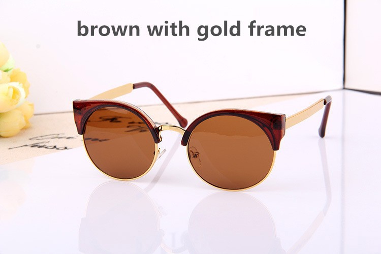 brown with gold frame