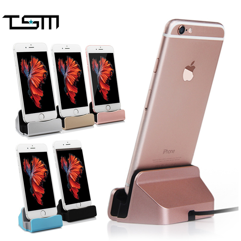 Image of High Quality Sync Data Charging Dock Station Cellphone Desktop Docking Charger USB Cable For Apple iPhone 5 5S 5C SE 6s 6 Plus